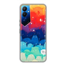 Силиконовый чехол с котиком для Tecno POVA 4 (LG7n) (Mew)