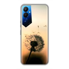 Силиконовый Чехол с одуванчиками на Tecno POVA 4 (LG7n) (Роздумаханый одуванчик)