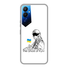 Защитные чехлы (Призрак Киева) для Tecno POVA 4 (LG7n) (AlphaPrint) (Летчик Киева)