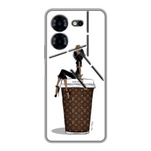 Чохли Луі Вітон для Tecno Pova 5 Pro (AlphaPrint - LOUIS VUITTON) (кава LOUIS VUITTON)