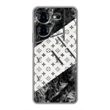 Чохол Стиль Louis Vuitton на Tecno Pova 5 Pro (LV на білому)