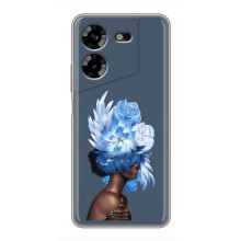 Чехлы (ART) Цветы на Tecno POVA 5 (LG7n) (VPrint) (Цветы на голове)