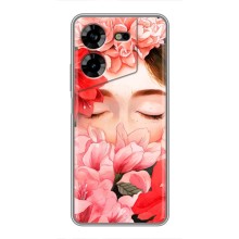 Чехлы (ART) Цветы на Tecno POVA 5 (LG7n) (VPrint) (Глаза в цветах)