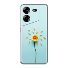 Чехлы с Цветами для Tecno POVA 5 (LG7n) (VPrint) (Желтый цветок)