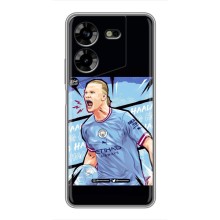 Чехлы с футболистом Ерлинг Холанд для Tecno POVA 5 (LG7n) (AlphaPrint) (гол Эрлинг Холланд)