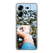 Чохли з зображенням різних тварин на Tecno POVA 5 (LG7n) (Їжачок в руці)