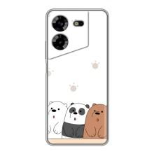 Чохли з зображенням різних тварин на Tecno POVA 5 (LG7n) (Здивовані ведмедики)