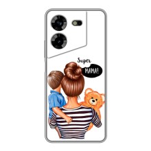Чехол с печатью для Tecno POVA 5 (LG7n) - (Мама с ребенком) (AlphaPrint) (Мама с сыном)