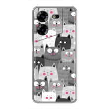 Чехлы с Котиками для Tecno POVA 5 (LG7n) (VPrint) (Рисованные котики)
