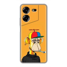 Чехлы с Обезьянами NFT для Tecno POVA 5 (LG7n) (AlphaPrint) (Скучающая Обезьяна NFT)