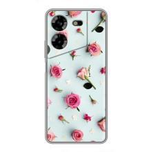 Чохли з принтом Троянд для Tecno POVA 5 (LG7n) (Різні квіти)