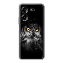 Чохли з принтом СОВИ для Tecno POVA 5 (LG7n) (Сова на чорному)