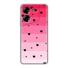 Чохли з тематикою "Маленькі Сердчеки" на Tecno POVA 5 (LG7n) (Чорні сердечка)