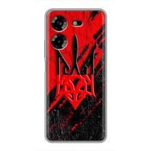 Чохли УПА (Червоно-Чорний) на Tecno POVA 5 (LG7n) (Герб в кольорах УПА)