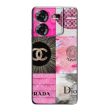 Чехол (Dior, Prada, YSL, Chanel) для Tecno POVA 5 (LG7n) (Модница)