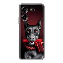Чохол ДОБЕРМАН  для Tecno POVA 5 (LG7n) (Доберман злий)