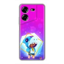 Чохол Бравл Старс для Tecno POVA 5 (LG7n) (Леон у костюмі Акули)