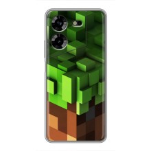 Чехол Майнкрафт на Tecno POVA 5 (LG7n) (AlphaPrint) Minecraft (текстура Майнкрафт)
