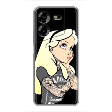 Чехол с печатью для Tecno POVA 5 (LG7n) - (Мода) (AlphaPrint) (Девочка в тату)