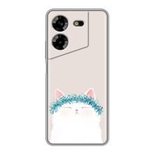 Чохол на тематику: Коти для Tecno POVA 5 (LG7n) (Білий котик)