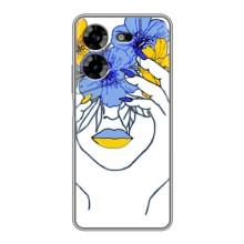 Чохол на Tecno POVA 5 (LG7n) (Український дизайн) (Українка на всю голову)