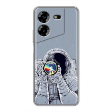 Чехол NASA для Tecno POVA 5 (LG7n) (AlphaPrint) (Космонавт фото)