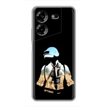 Силиконовый чехол с картинкой "Герой Pubg" на Tecno POVA 5 (LG7n) – Пубг мен