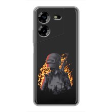 Силиконовый чехол с картинкой "Герой Pubg" на Tecno POVA 5 (LG7n)