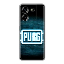 Чехол PUBG для Техно ПОВА 5 (AlphaPrint) (Лого PUBG)