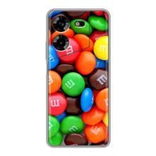 Чохол з зображенням смачної їжі для Tecno POVA 5 (LG7n) (Різнокольорові M&M'S)