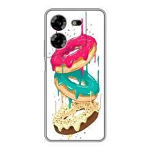 Чохол з зображенням смачної їжі для Tecno POVA 5 (LG7n) (Соковиті пончики)