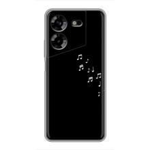 Чохол з картинками на чорному фоні для Tecno POVA 5 (LG7n) (Ноти)