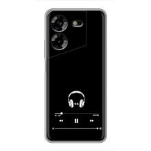 Чохол з картинками на чорному фоні для Tecno POVA 5 (LG7n) (Плеєр)