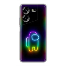 Чехол Амонг Ас для Tecno POVA 5 (LG7n) (AlphaPrint) (Яркий скин)