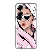 Чохол з картинкою Модні Дівчата Tecno POVA 5 (LG7n) (Дівчина в халаті)