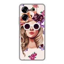 Чохол з картинкою Модні Дівчата Tecno POVA 5 (LG7n) (Дівчина в окулярах)