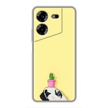 Бампер для Tecno POVA 5 (LG7n) з картинкою "Песики" (Кактус на голові)
