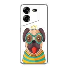 Бампер для Tecno POVA 5 (LG7n) з картинкою "Песики" (Собака Король)