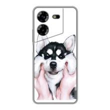 Бампер для Tecno POVA 5 (LG7n) з картинкою "Песики" (Собака Хаскі)