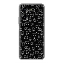 Чехол с принтом для Tecno POVA 5 (LG7n) (AlphaPrint) Модные коты (Меленькие котики)