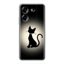 Чехол с принтом для Tecno POVA 5 (LG7n) (AlphaPrint) Модные коты (Силуэт котика)