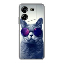 Чехол с принтом для Tecno POVA 5 (LG7n) (AlphaPrint) Модные коты (Стильный кот)