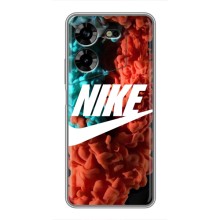 Чехол для Tecno POVA 5 (LG7n) - с принтом Найк (AlphaPrint) (Дымчатый найк)
