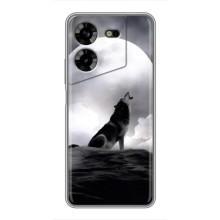Чохол з Вовком на Tecno POVA 5 (LG7n) (Вовк і місяць)