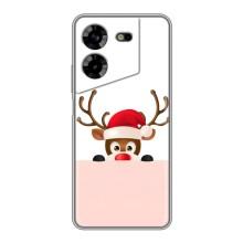 Чохол Санта Клаус для Tecno POVA 5 (LG7n) (Оленя)