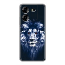Чехол со Львом для Tecno POVA 5 (LG7n) (VPrint) (Синий Лев)