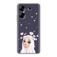 Чохол Стильні дівчата на Tecno POVA 5 (LG7n) (Дівчина та серця)
