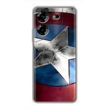 Чохол с Щітом Капітана Америки на Tecno POVA 5 (LG7n) (Щит Капітана Америки)