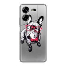 Чохол (ТПУ) Милі песики для Tecno POVA 5 (LG7n) (Бульдог в окулярах)