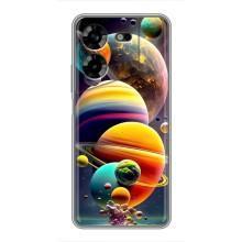 Чохол (ТПУ) з планетами на Tecno POVA 5 (LG7n) (Сонячна система)